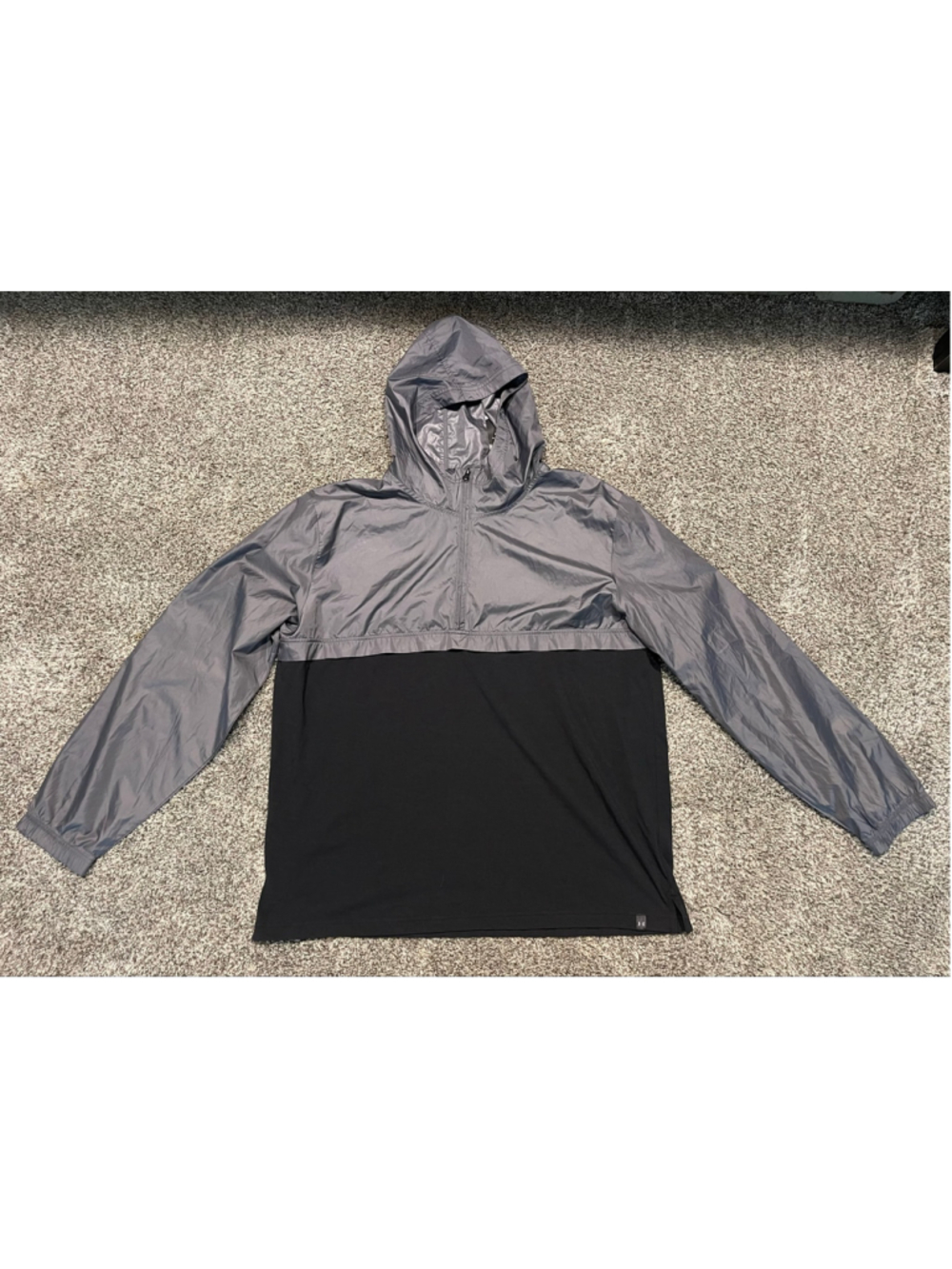 Under Armour Men's Sportstyle Wind Anorak, Size 3XL, Black/Gray, NWT